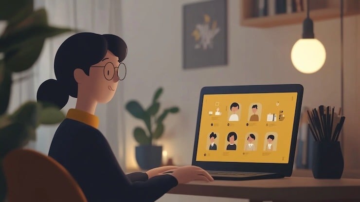 A_startup_employee_looking_at_an_org_chart_on_their_4f114da5-c0aa-451a-b457-3dca0c337e63_2